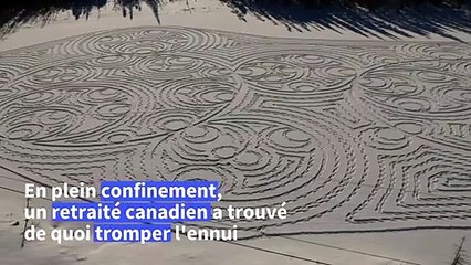 Au Canada, un artiste de la "raquette à neige" fait sensation