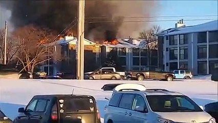 Fast moving apartment fire