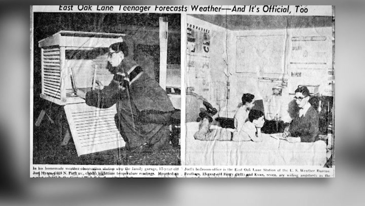 What inspired Joel Myers to become a meteorologist