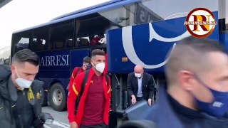 La partenza della Roma per Torino (5/2/2021)