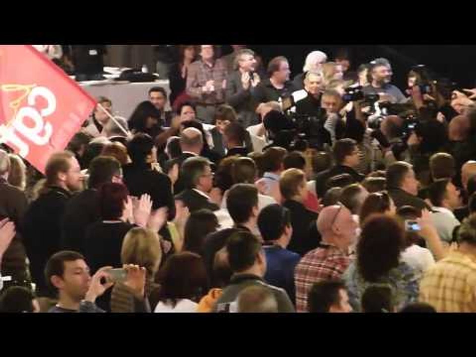 Hommage à Bernard Thibault lors du congrès de la CGT