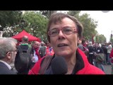 Martine Billard à la manifestation pour les retraites