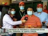 Mas de 2 mil transportistas de Miranda reciben insumos para optimizar el servicio en Terminal de Santa Teresa