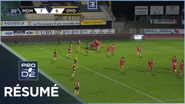 PRO D2 - Résumé Stade Montois-Oyonnax Rugby-: 23-23 - J5 - Saison 2020/2021