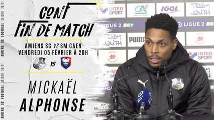 Conférence d'après match ASC - SM Caen : Mickaël Alphonse