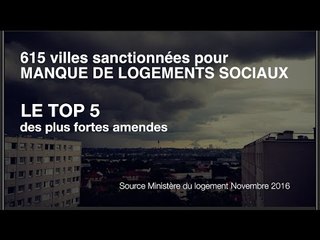 Pénurie de logements sociaux : TOP 5 des amendes 2016
