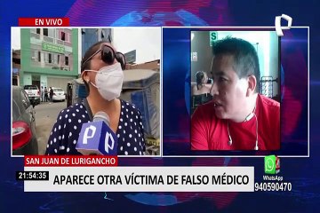 SJL: falso médico y su ayudante fueron intervenidos cuando atendían a paciente