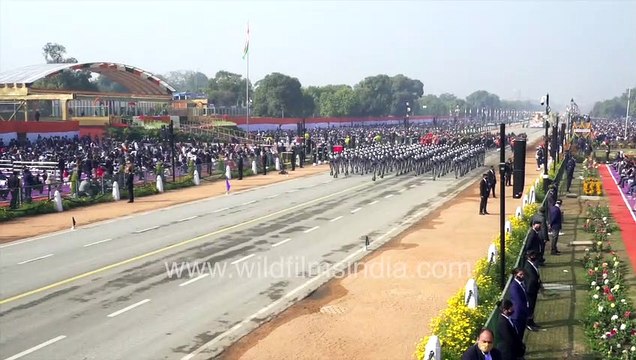 NCC Girls Contingent parades on Rajpath during 72nd Republic Day Parade