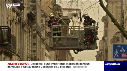 Télécharger la video: Bordeaux: une importante explosion dans un immeuble a fait au moins 3 blessés et 2 disparus