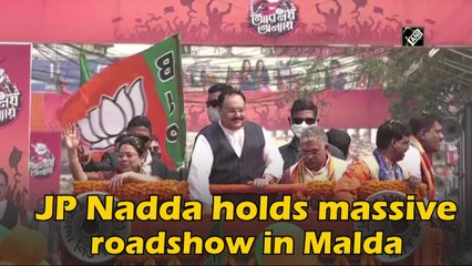J P Nadda holds massive roadshow in Malda
