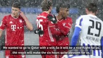 Flick pleased as Bayern head to Qatar with a win