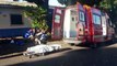 Ciclista fica ferido em colisão com Prisma, na Rua André de Barros, no Bairro Nova Cidade