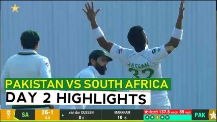 Pakistan vs South Africa |  2nd Test Day 2 |  Full Match Highlights