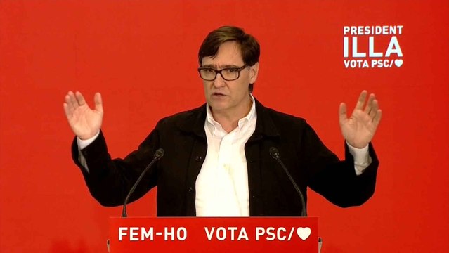 Salvador Illa, en su mitin de Salou (Tarragona).