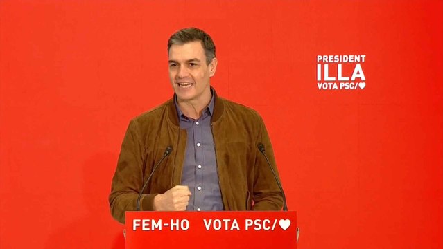 Pedro Sánchez, en el mitin del PSC en Salou (Tarragona).