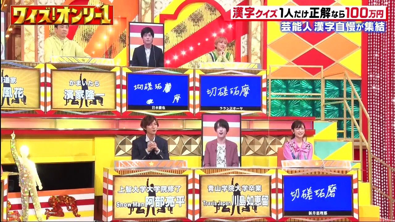 クイズ！オンリー１  2021年2月6日　ディズニーリゾート＆漢字クイズ！一人だけ正解で即１００万円-(edit 1/2)