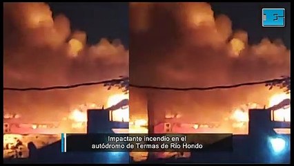 Impactante incendio en el autódromo de Termas de Río Hondo