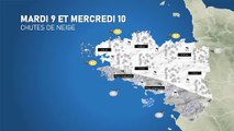 Chutes de neige attendues mardi et mercredi