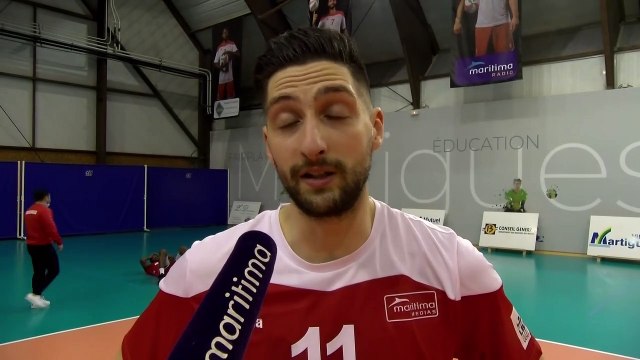Sébastien Roatta après la défaite de Martigues Volley contre Nancy