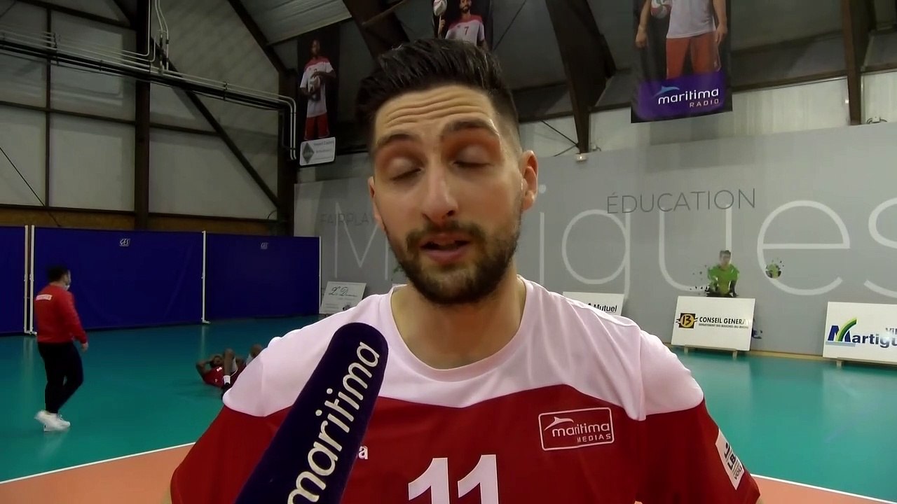 Sébastien Roatta après la défaite de Martigues Volley contre Nancy