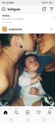 Lovely Couple kiss front of baby child ll Instagram ll romantic couple