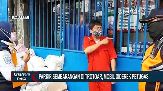 Razia Parkir Liar Derek Paksa Kendaraan Diwarnai Aksi Adu Mulut