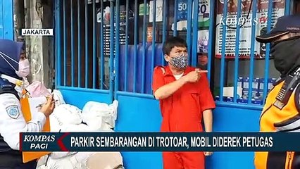 Razia Parkir Liar Derek Paksa Kendaraan Diwarnai Aksi Adu Mulut