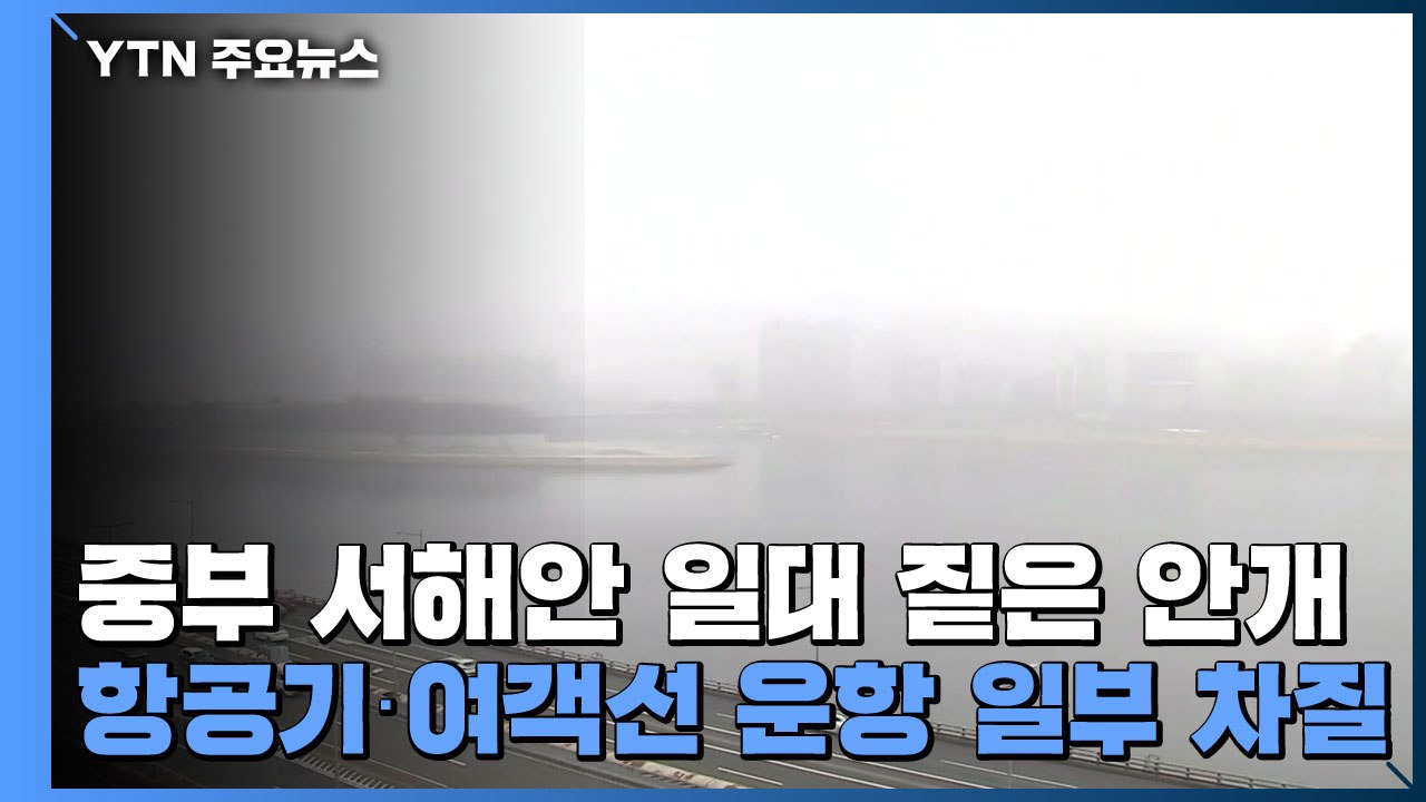 중부 서해안 일대 짙은 안개...항공기·여객선 운항 일부 차질 / YTN