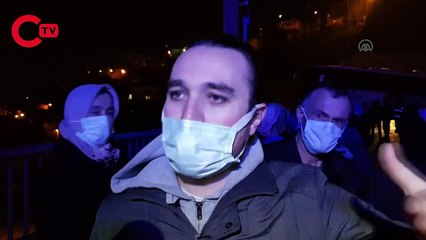 Kocaeli'de refüje çarpan otobüs viyadükte asılı kaldı: 6 yaralı