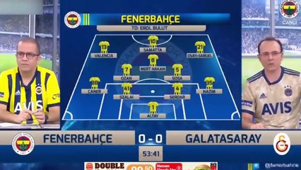 Fenerbahçe - Galatasaray derbisinin gol ve ofsayt anlarında FB TV ile GS TV...