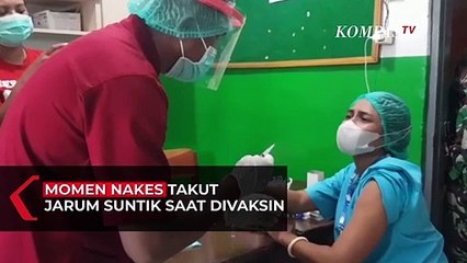Nakes Teriak Histeris, Takut Disuntik saat Divaksin