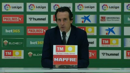 Unai Emery: "La regularidad que llevamos no es suficiente"