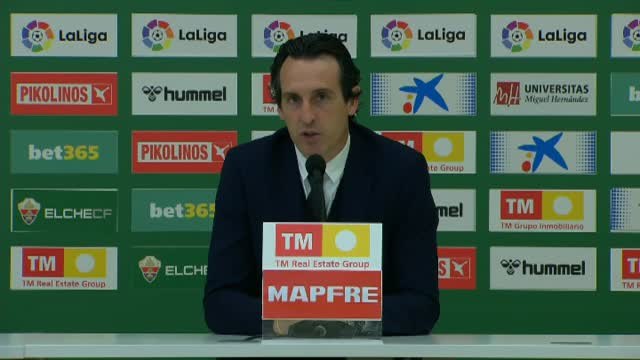 Unai Emery: La regularidad que llevamos no es suficiente