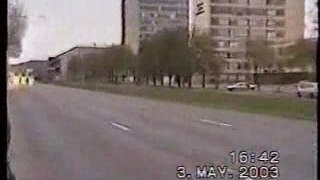 Honda CBR 929 vs police auto crash