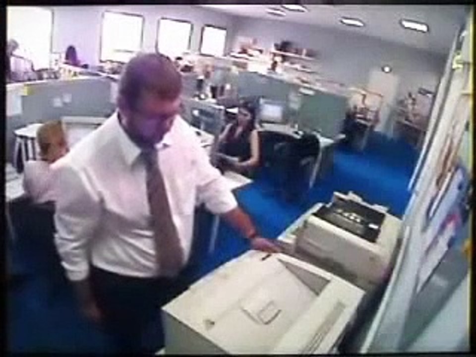 Man Loses Temper with Printer