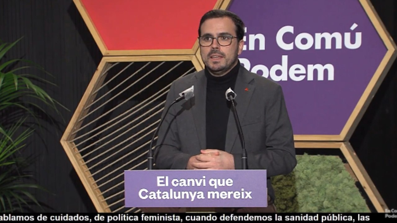 Garzón reprocha al independentismo suscribir la "política de recortes" del PP