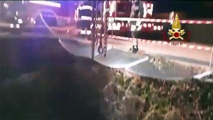 Vicenza - Auto sbanda e finisce in torrente ad Altissimo feriti 3 giovani (07.02.21)