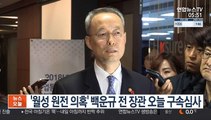 '월성 원전 의혹' 백운규 전 장관 오늘 구속심사