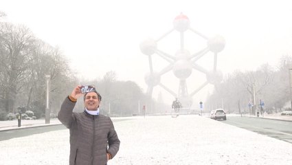 Brussels blanketed with bountiful snow