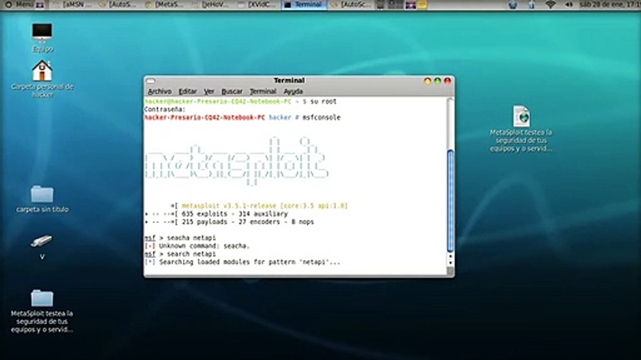 HACKING CON METASPLOIT EN LINUX MIN UBUNTU