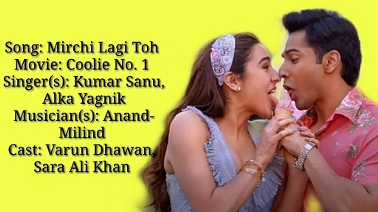 Mirchi Lagi Toh Lyrics from Coolie No. 1 - Varun Dhawan