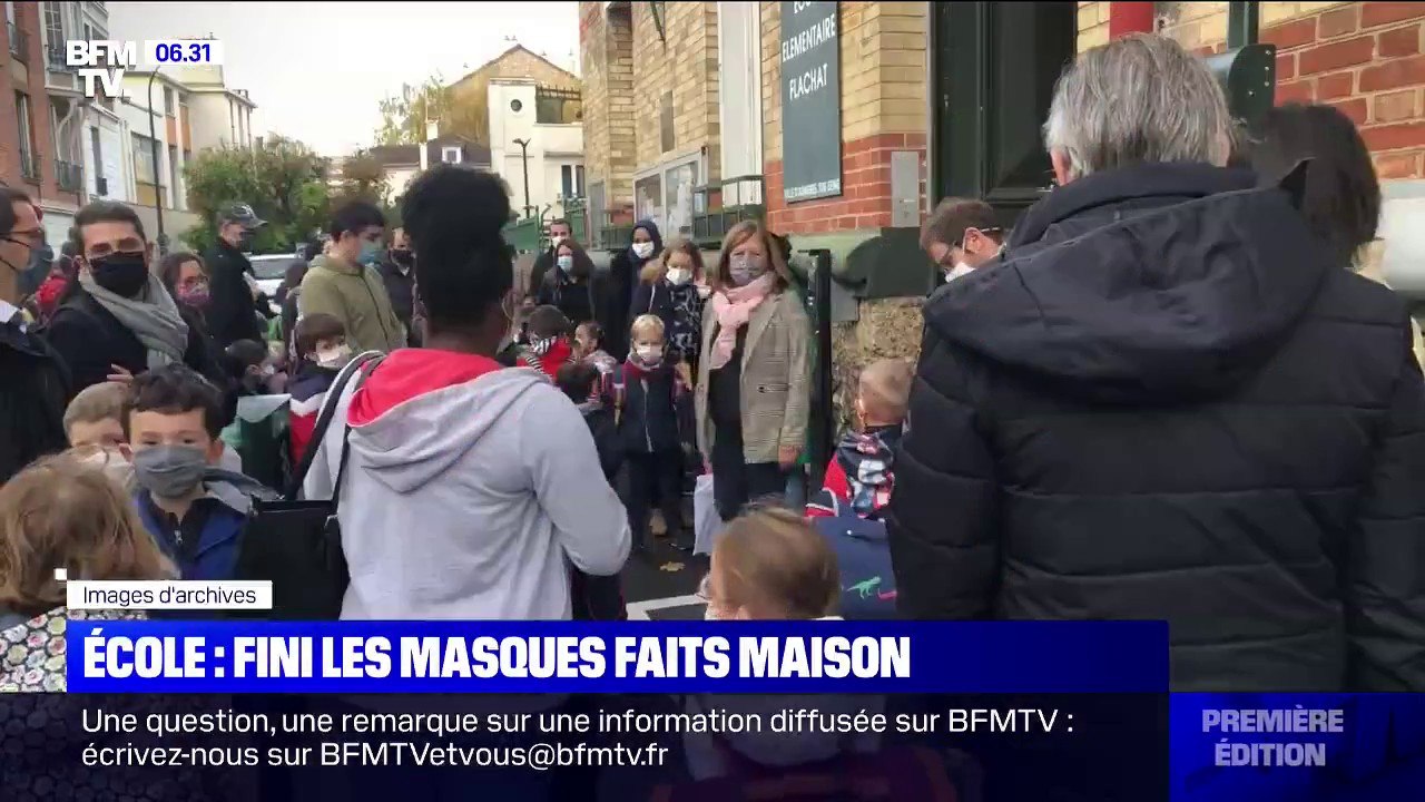 Les masques faits maison ne sont plus autorisés à l'école