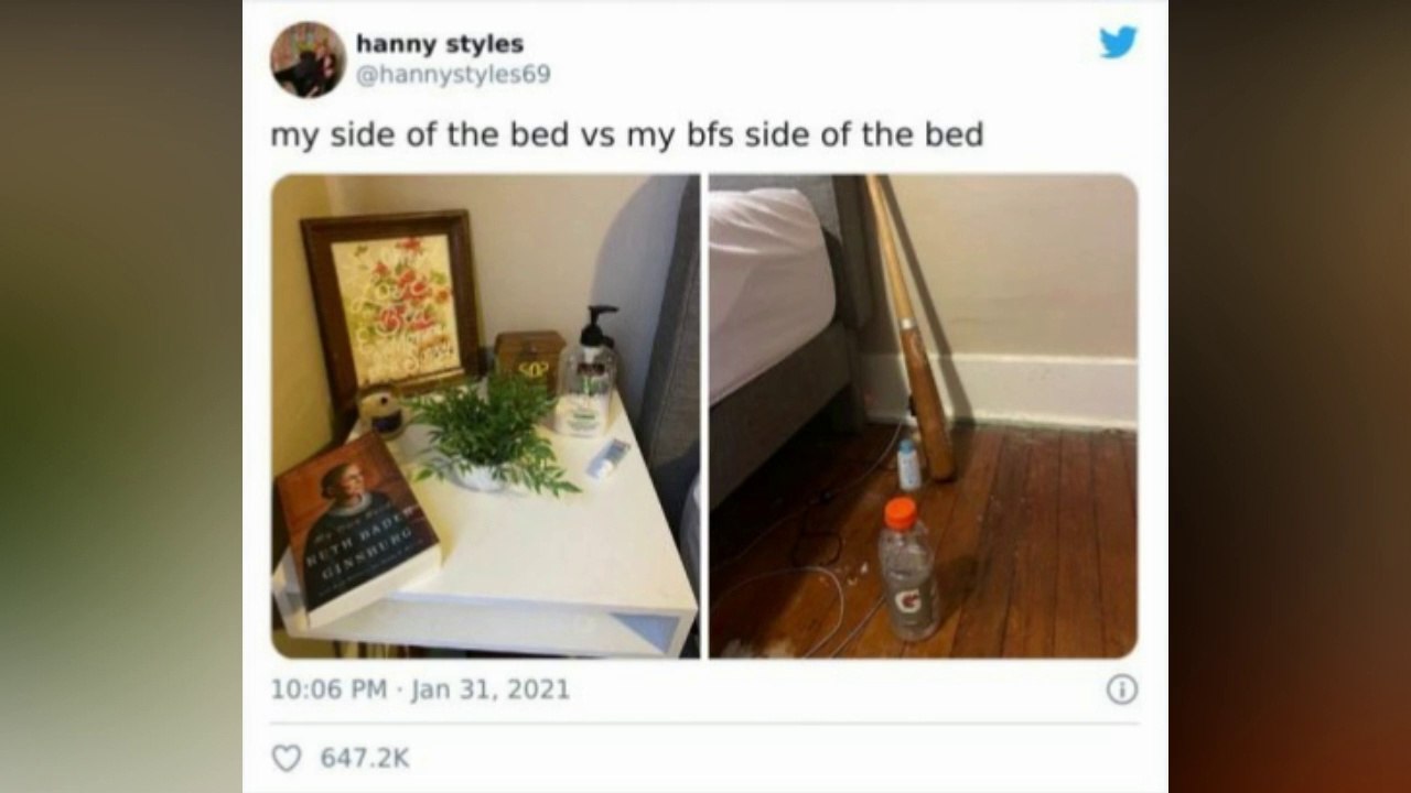 Des femmes comparent leur table de nuit et celle de leur mari, le résultat est très drôle