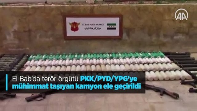 El Bab'da terör örgütü PKK/PYD/YPG'ye mühimmat taşıyan kamyon ele geçirildi