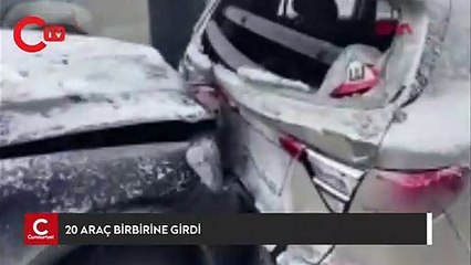Rusya’da zincirleme kaza: 20 araç birbirine girdi