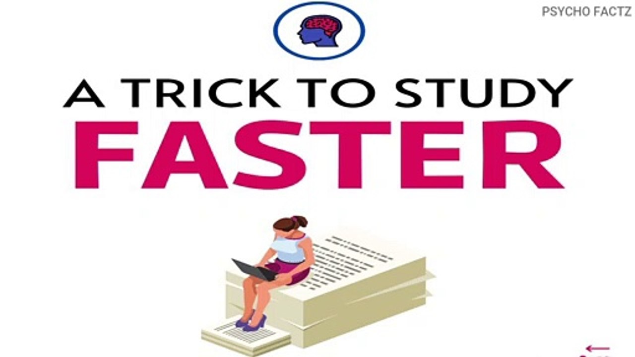 Psychological tip to study faster | Psycho Factz |