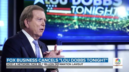 下载视频: Le groupe Fox News a annulé l'émission du présentateur Lou Dobbs, de la chaîne Fox Business, qui était l'un des plus ardents soutiens de l'ancien président américain Donald Trump