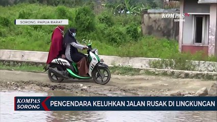 Pengendara Keluhkan Jalan Rusak Di Lingkungan