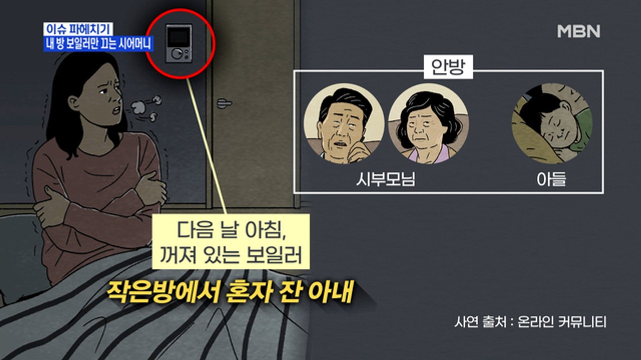 MBN 뉴스파이터-며느리 잠 자는 방 보일러 끄는 시어머니?