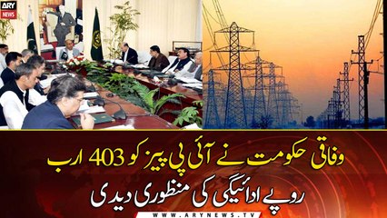 Federal approves Rs 403 billion payment to IPPs